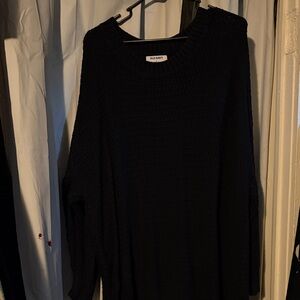 Old Navy Black Crewneck Knit Sweater